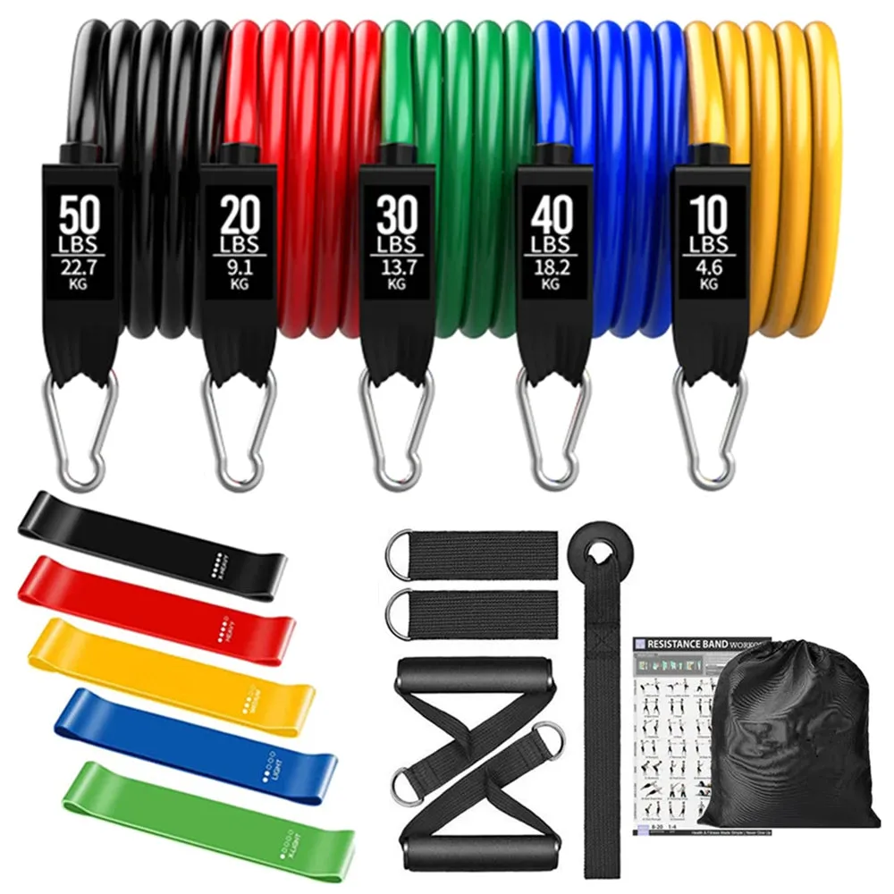 OB 300LBS Fitness Resistance Bands Set