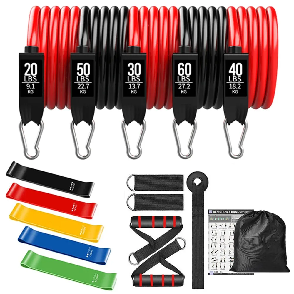 OB 300LBS Fitness Resistance Bands Set
