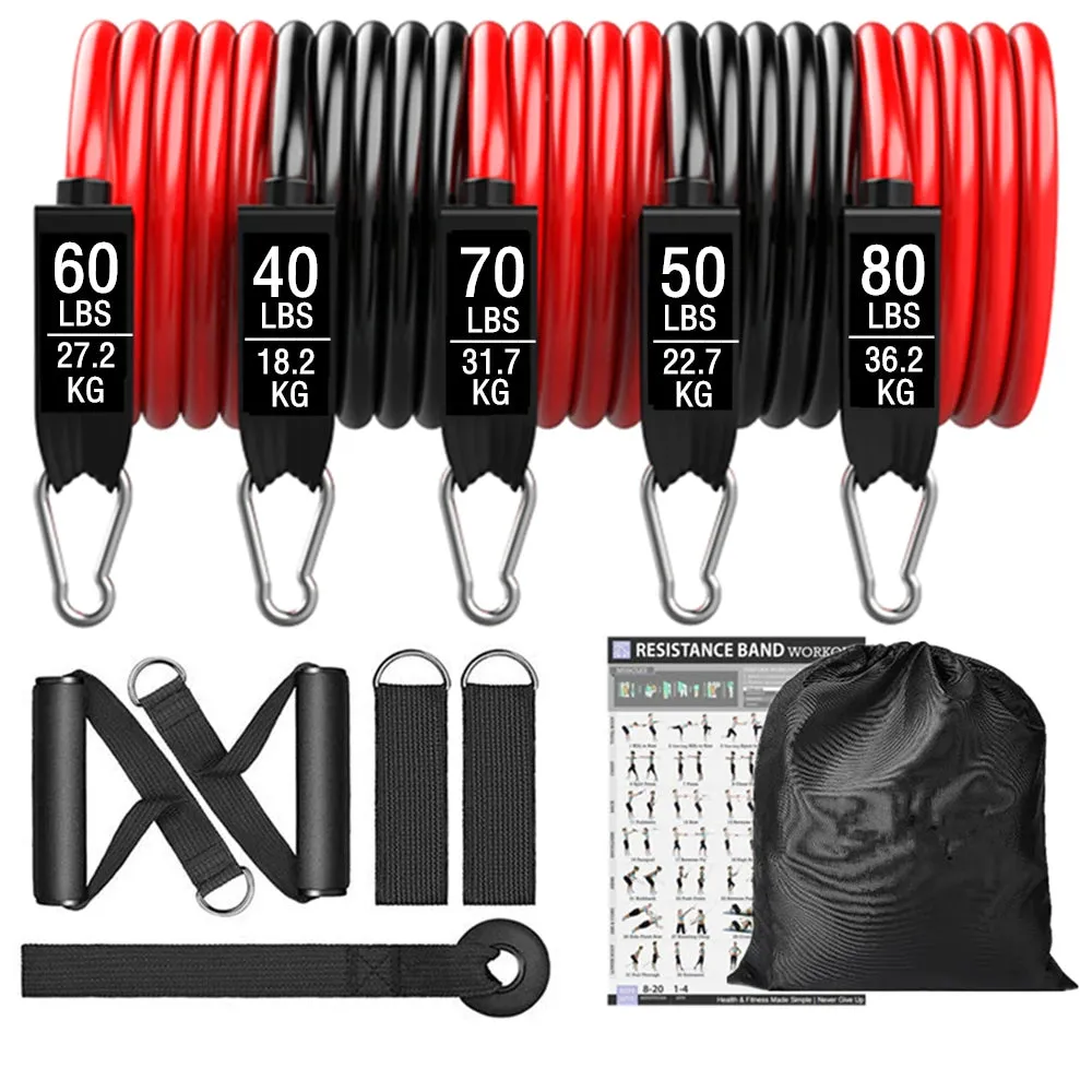 OB 300LBS Fitness Resistance Bands Set