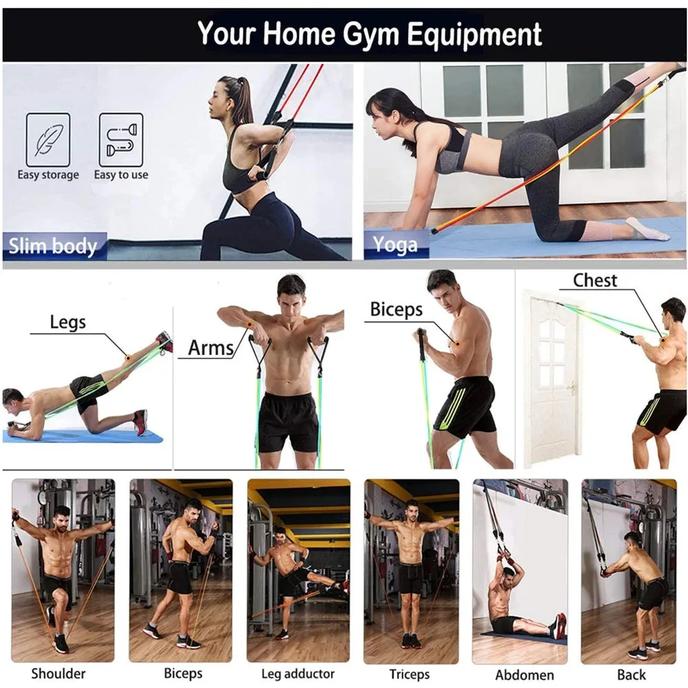OB 300LBS Fitness Resistance Bands Set