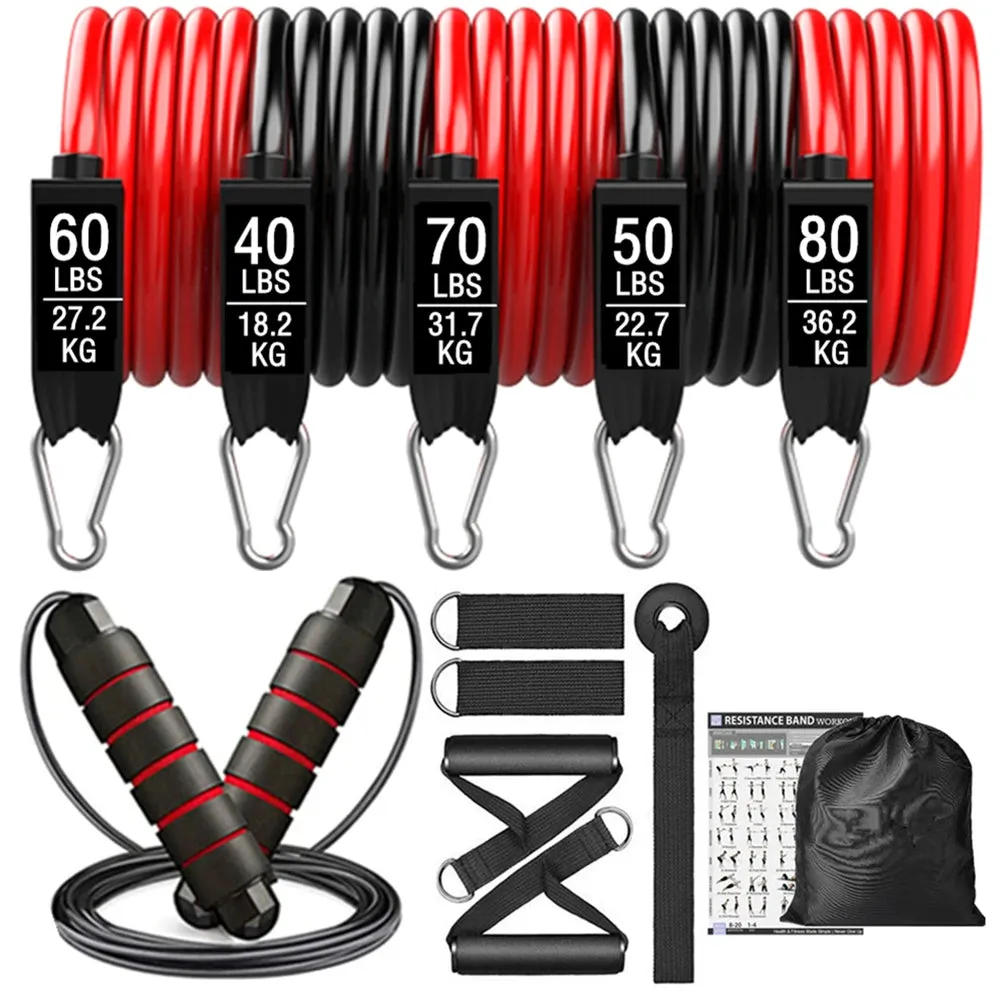 OB 300LBS Fitness Resistance Bands Set