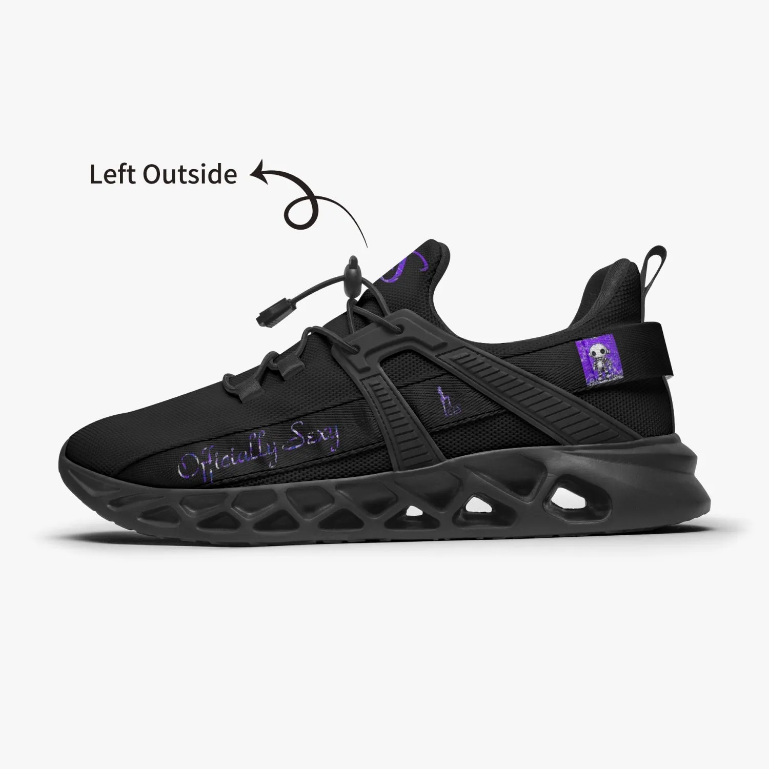 Officially Sexy Dark Purple Creepy Boy Collection Black Unisex Mesh Running Shoes