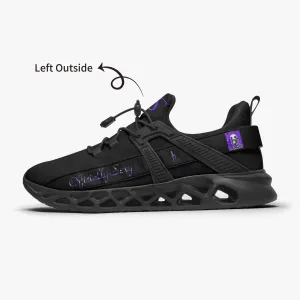 Officially Sexy Dark Purple Creepy Boy Collection Black Unisex Mesh Running Shoes