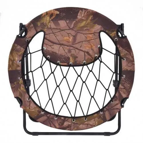 Outdoor Camping Folding Round Bungee Chair-Army Uniform