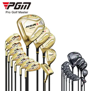 PGM MTG033 left handed mens custom golf clubs complete set gold titanium professional golf clubs