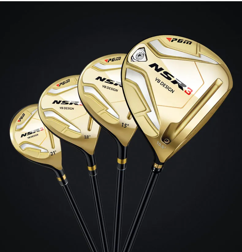 PGM MTG033 left handed mens custom golf clubs complete set gold titanium professional golf clubs