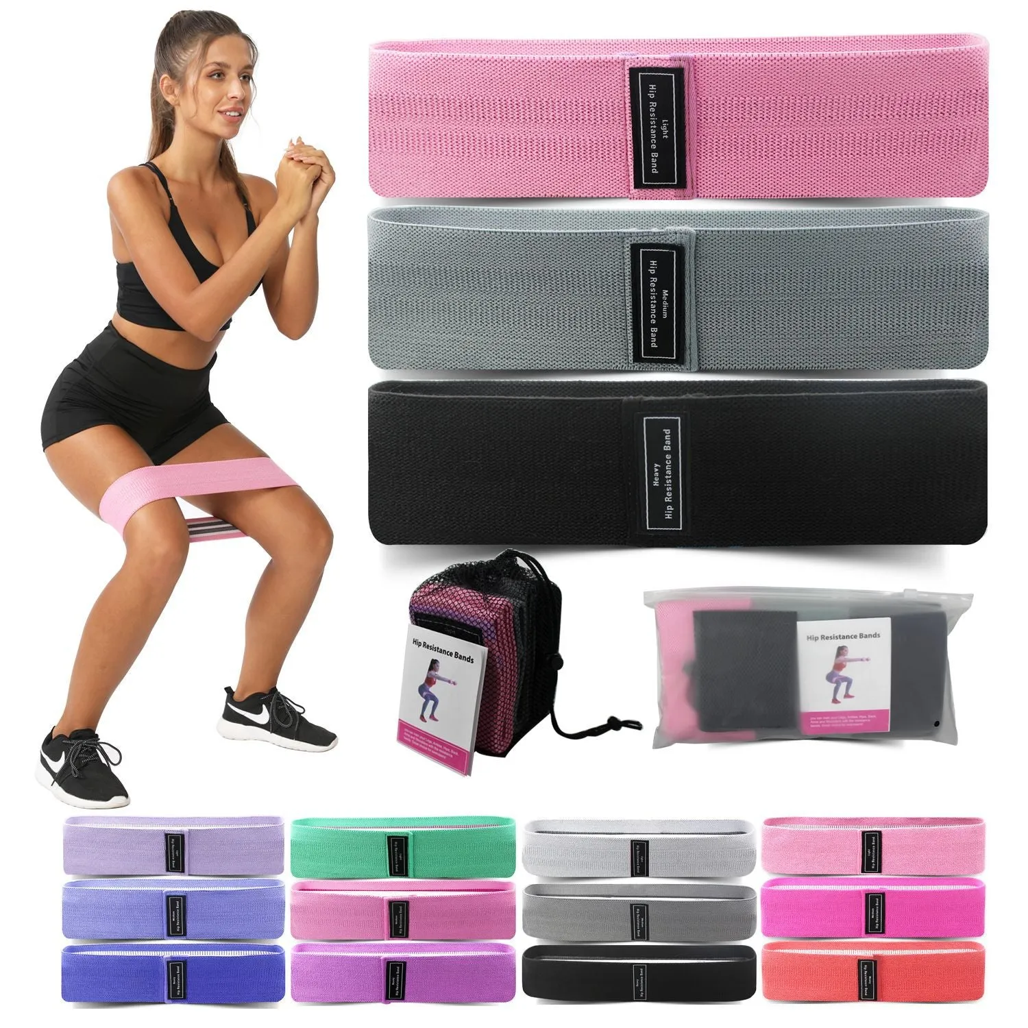 Resistance Bands Set - 3 Purple