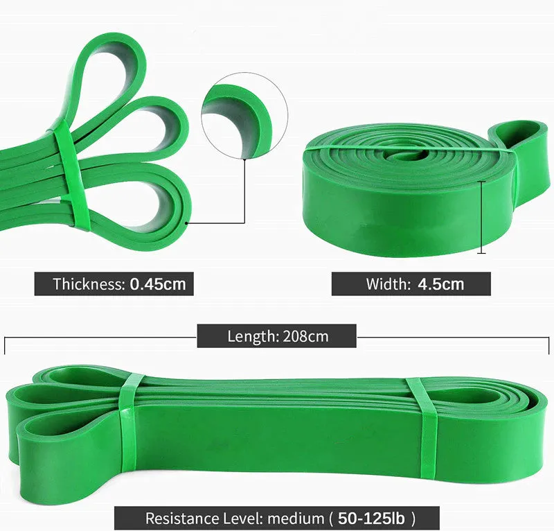 Resistance Power Bands (Intermediate Pack - Set of 4) with free carry bag