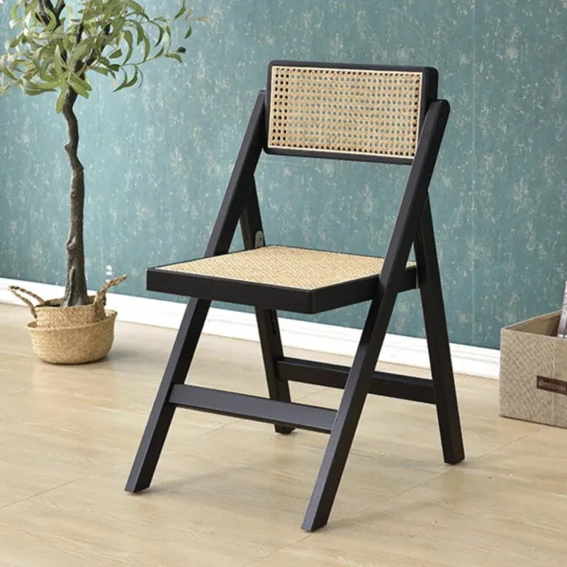 Solid Wood Rattan Foldable Chair