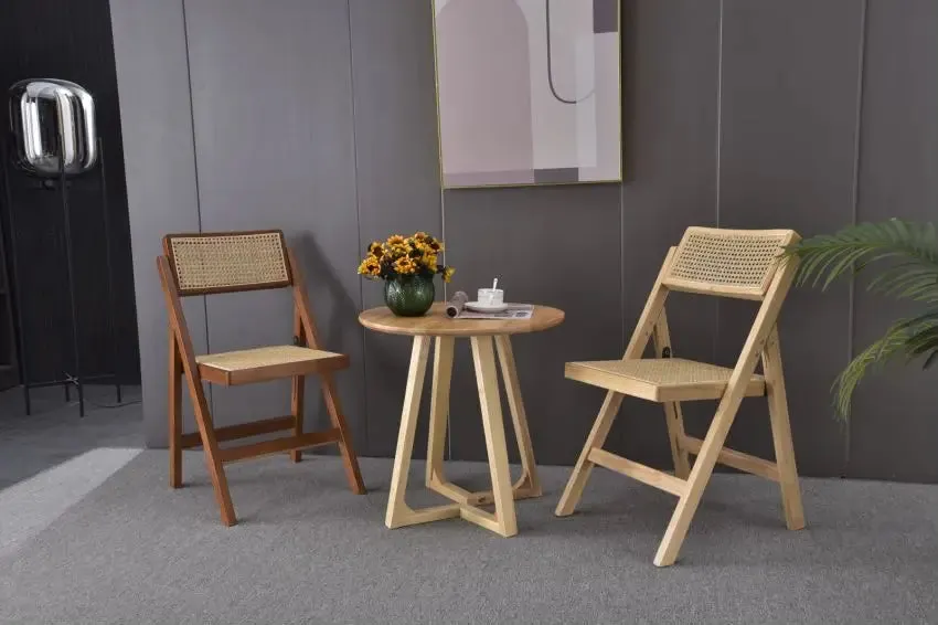 Solid Wood Rattan Foldable Chair