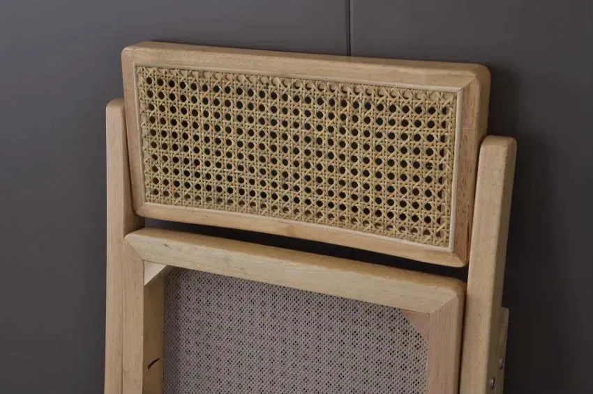 Solid Wood Rattan Foldable Chair