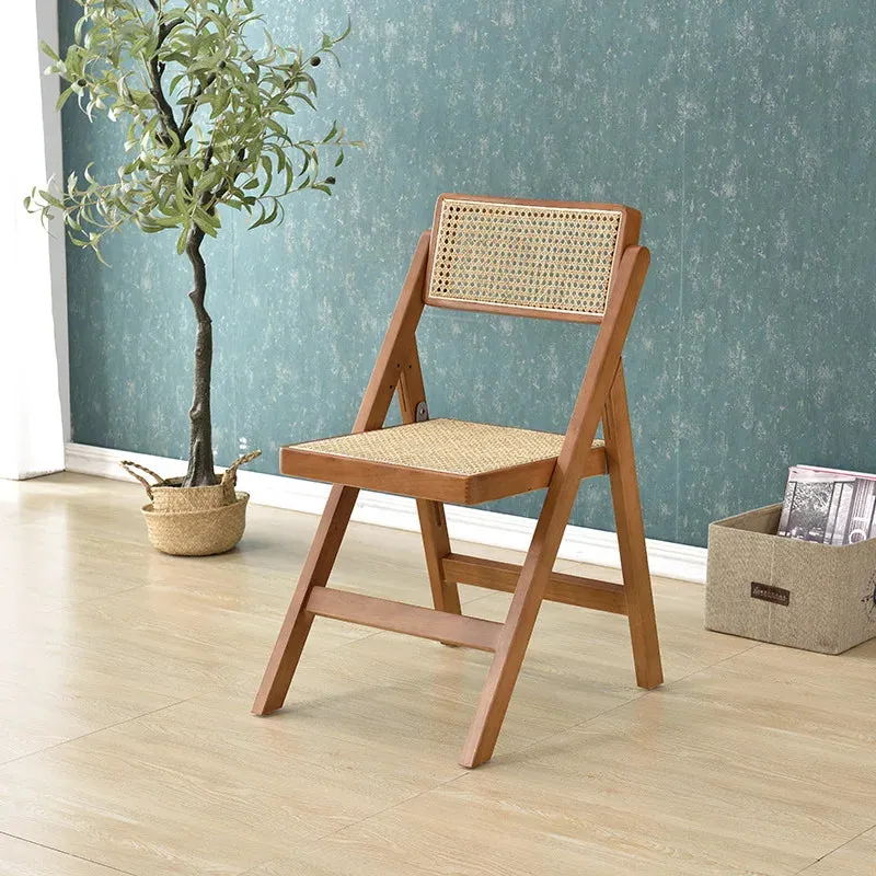 Solid Wood Rattan Foldable Chair
