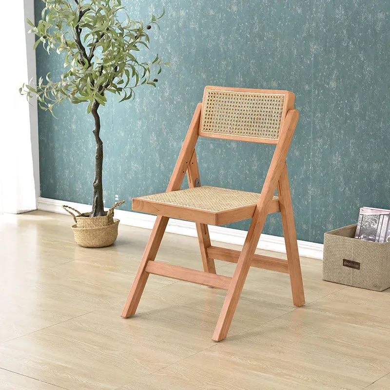 Solid Wood Rattan Foldable Chair