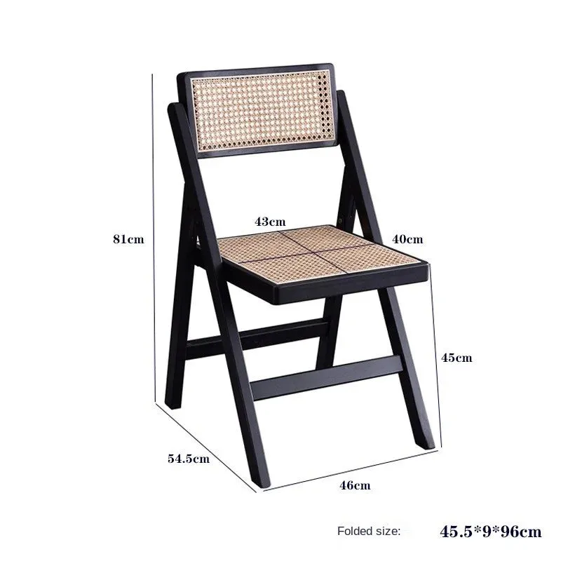 Solid Wood Rattan Foldable Chair