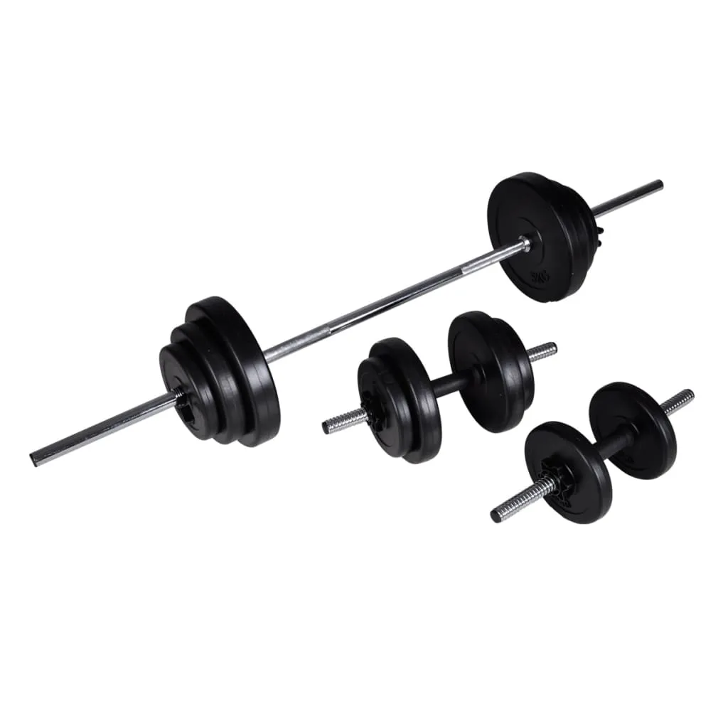 vidaXL Barbell  2 Dumbbell Set 30.5kg