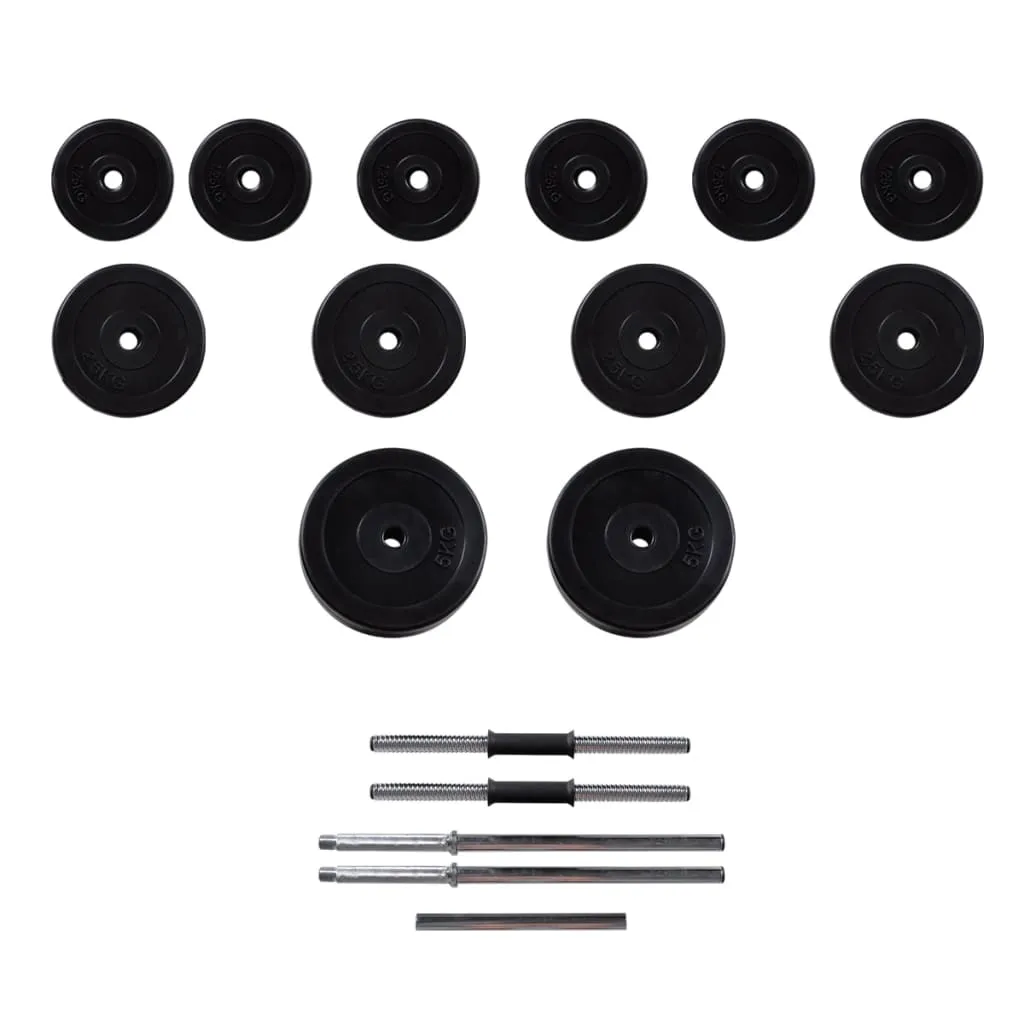 vidaXL Barbell  2 Dumbbell Set 30.5kg