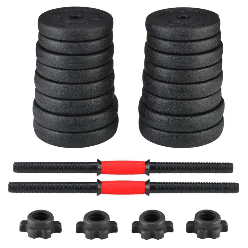 Weight Dumbbell Set Adjustable Gym Barbell Plates Body Workout
