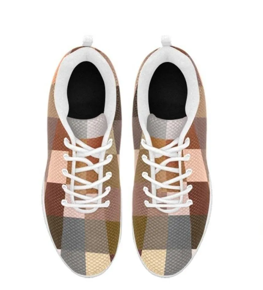 Womens Sneakers, Brown Running Shoes by inQue.Style
