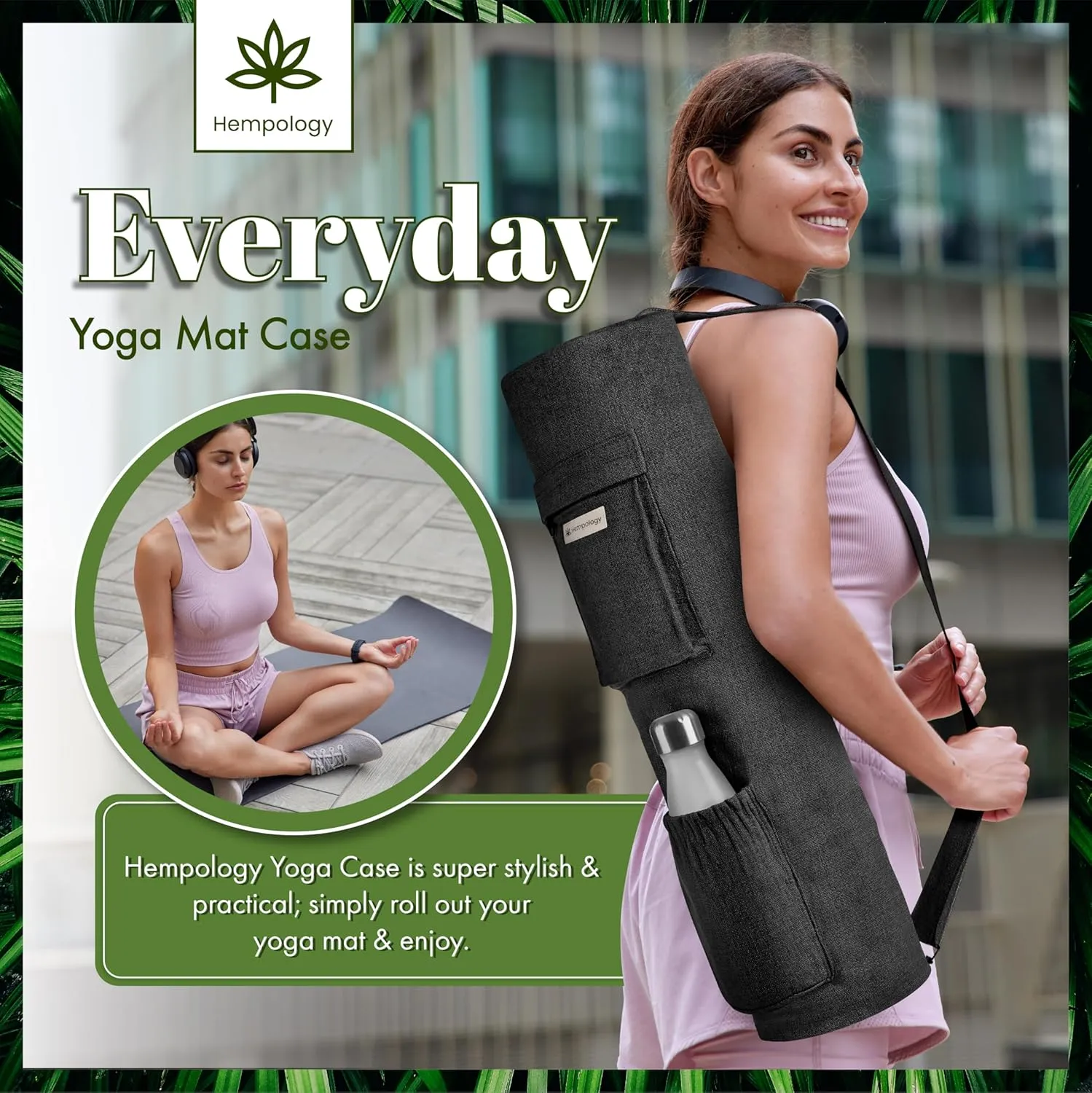 Yoga Mat Bag with Adjustable Strap