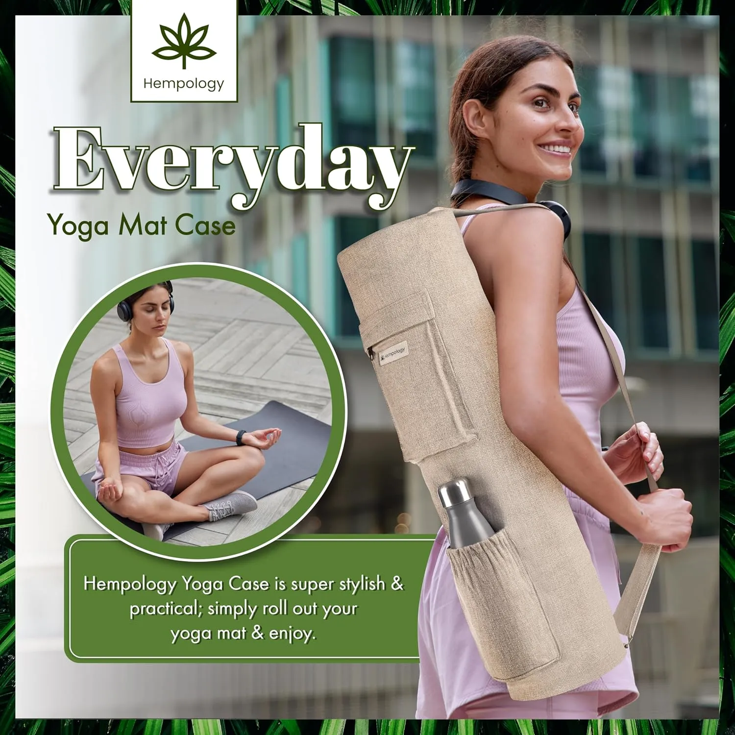 Yoga Mat Bag with Adjustable Strap